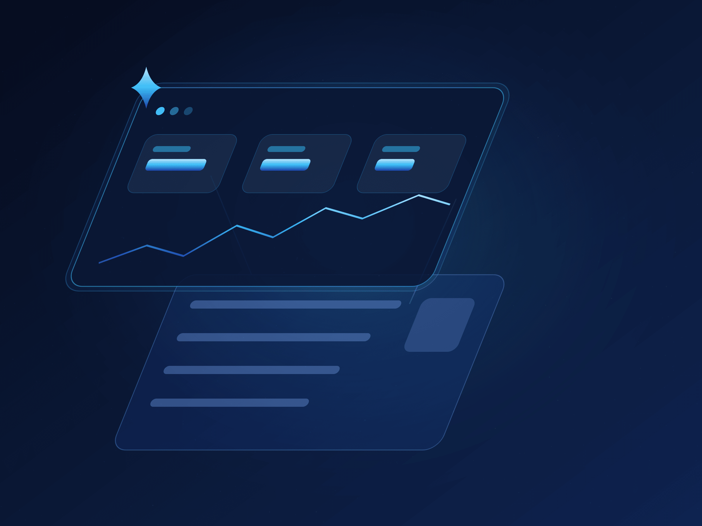 Diagram: a glowing gold Ardito panel layering on top of a cooler base panel that represents Membr and Ezypay, connected by light beams